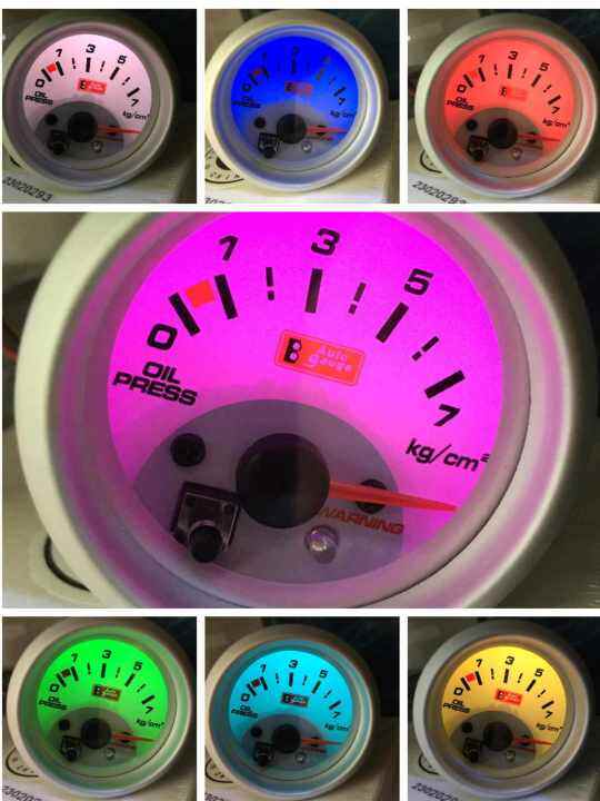 เกจวัด-oil-press-หรือเเรงดันน้ำมันเครื่ิองขนาด2นิ้วปรับได้7สี