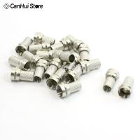 10pcs RG6 F Plug Connector Silver Waterproof Satellite Sky Virgin TV Aerial Cable Screw Twist Coax Fit For RG6 Coaxial Cable