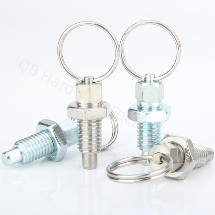 ขายร้อน-handle-retractable-non-lock-out-pull-spring-plunger-with-lift-ring-index-bolts-pins