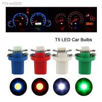 2pcs 5050SMD LED Car Interior Lights Dashboard T5-B8.5D Auto Vehicle Instrument Lamp Blue Red Green White Yellow