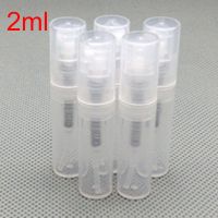 ☏✳✈ 200pcs/lot 2ML Transparent Plastic Spray Bottle Small Cosmetic Packing Atomizer Perfume Bottles Atomizing Spray Liquid Container