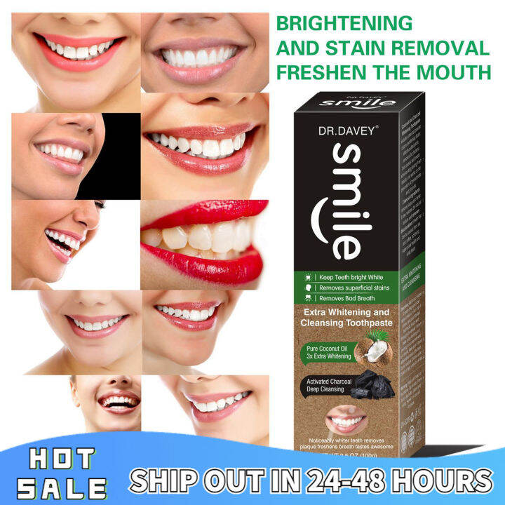 Devi Coconut Carbon Cleaning Tobacco Stains Removing Toothpaste