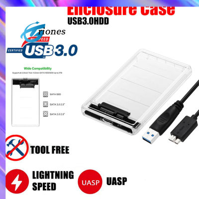 Sata3กล่องฮาร์ดไดรฟ์มือถือ Usb แบบพกพาที่มีตัวชี้วัด Led คู่กันแรงกระแทกกันรอยขีดข่วน Usb3.0 Ssd Hdd กล่องฮาร์ดดิสก์สถานะของแข็ง