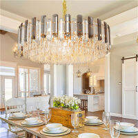 LUVODI โคมระย้าคริสตัล 3/4/5 Tier Crystal Ceiling Lights โคมไฟเพดาน ปรับความสูงได้ ประกาย