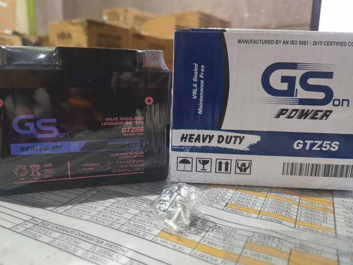 AKI KERING GTZ5S GS ON ORIGINAL ACCU MOTOR BEAT AKI SIAP PAKAI 5AMPER