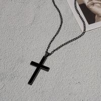 Vintage Gothic Pendants Cross Necklace Cool Street Style Necklaces For Men Women Unusual Chain On the Neck Chains Punk Jewelry Fashion Chain Necklaces