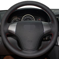 Car Products DIY Black Breathable Genuine Leather Car Accessories Steering Wheel Cover For Hyundai Elantra 2007 2008 2009 2010