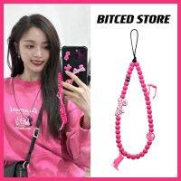 2023 Barbie Mobile Phone Chain Beaded Personality Rose Red Keychain Pendant Ins Style Portable Silicone Soft Hanging Chain Gift