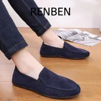 [RENBEN canvas Beijing New style sweat absorbing and anti-slip per wearing of insert style square head suit shoes flat heel all Occasion,RENBEN New Style Beijing canvas sweat absorbing together and slip-resistant per wear square head style pouring E fits all occasion shoes flat heel,]