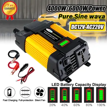 New 4000W 12V 220V/110V LED Ac Car Power Inverter Converter