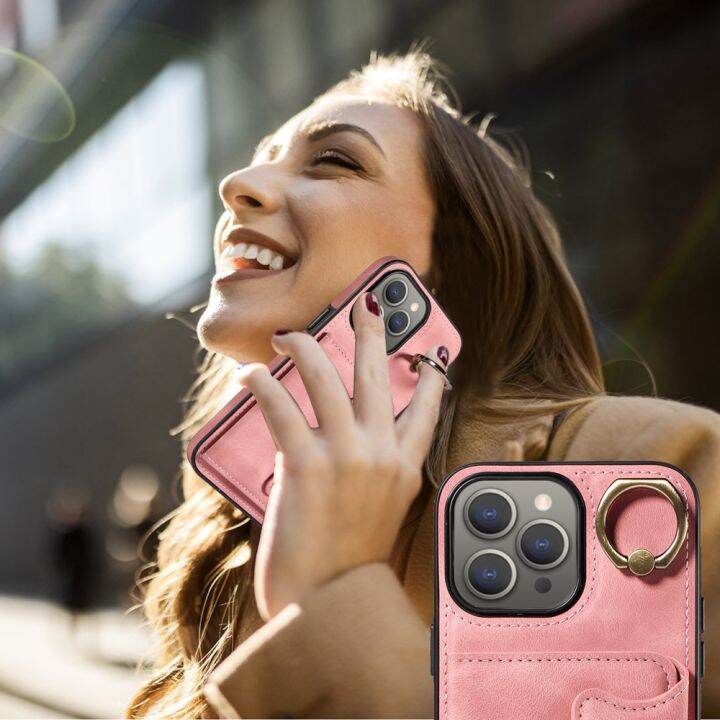เคสโทรศัพท์สำหรับ-iphone-15-14-13-12-11-pro-max-iphone-7-8-plus-se-2022-x-xr-xs-max-เคสฝาที่ใส่บัตรด้านหลังกระเป๋าสตางค์หนังแบบหรูหรา