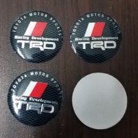 Style 4 Pcs 56mm TRD Metal Stickers Toyota TRD Wheel Hub Cap Modified Car Emblem Wheel Center Cover