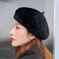 【YD】 Womens Hat British Fashion Knitting Beanie Double-Layer Skiing Warm Beret Outdoor Accessories L