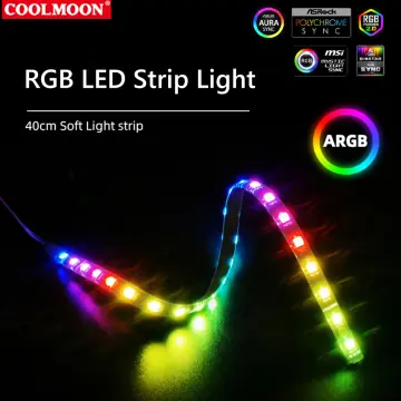 Coolmoon 30cm RGB LED Streifen 5V 3Pin ARGB Computer Fall Licht