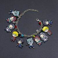 Anime Demon Slayer Kimetsu no Yaiba Bracelet Tanjirou Nezuko Metal Bangle For Fans Cosplay Cartoon Character Pendant Jewelry