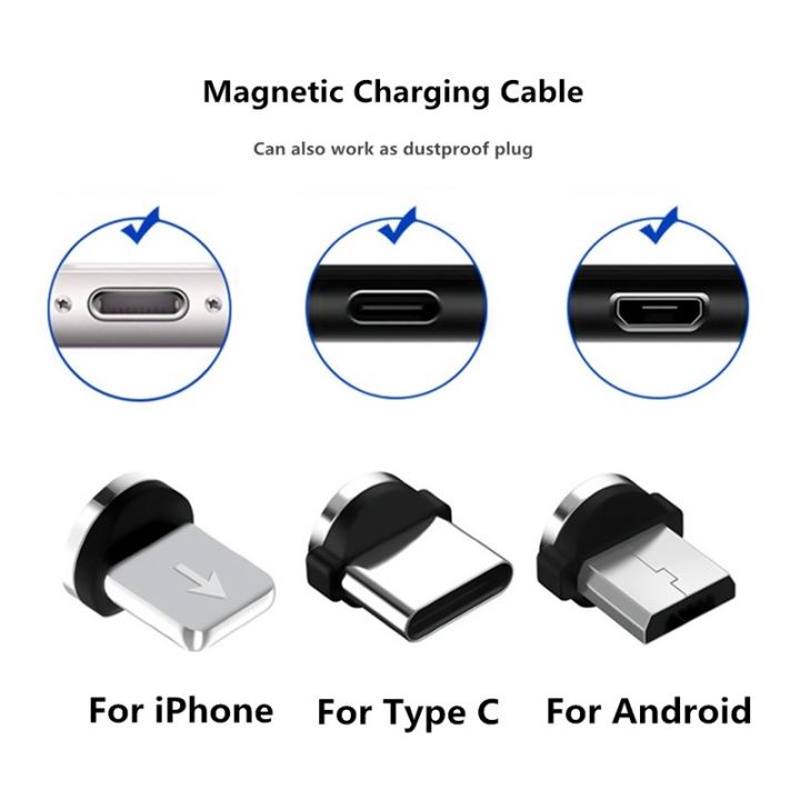 a-lovable-1เมตร-magneticusbfor-iphoneandroidphonecharging-usb-ประเภท-cmagnet-ชาร์จสายไฟ