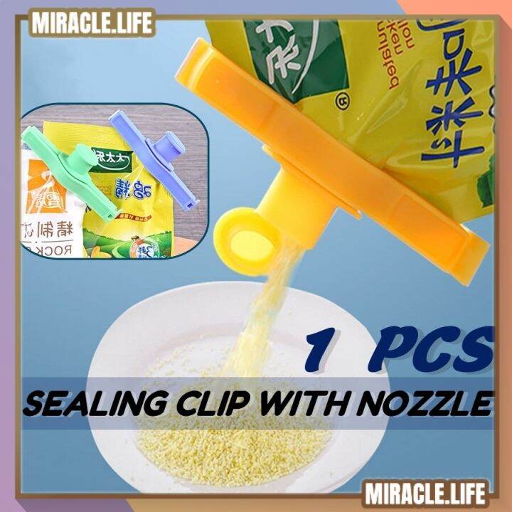(NOZZLE) Reuseable Mini Food Storage Sealing Clip With Nozzle Fresh