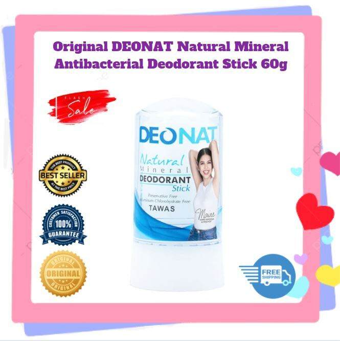 Original Deonat Natural Mineral Antibacterial Deodorant Stick 60g Lazada Ph 5672