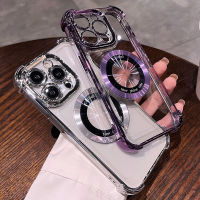 Transparent Electroplating Four Corners Anti-fall Full Protective Anti-break Phone Case for IPhone 11 12 13 14 Pro Max Plus