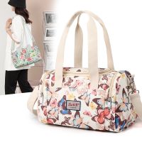 New Style Fashionable All-Match Nylon One-Shoulder Female Bag Trendy Texture Printed Messenger Cloth Large Capacity Handbag 【AUG】