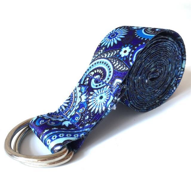 pattern-stretchy-yoga-band-durable-cotton-exercise-strap-adjustable-d-ring-buckle-gives-flexibility-yoga-yoga-stretch-strap