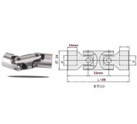 8mm 10mm 12mm 14mm 15mm ID three sections SUS 304 stainless steel candan universal joint SS304 Precision cross universal joint