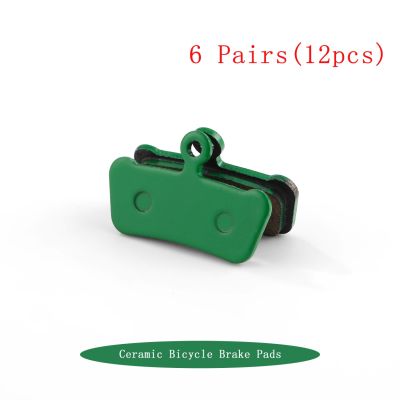 6 Pairs(12pcs) Green Ceramics Bicycle Brake Pads for SRAM Avid X0 Trail for SRAM Guide R RS RSC MTB Mountain Bike Disc Brake