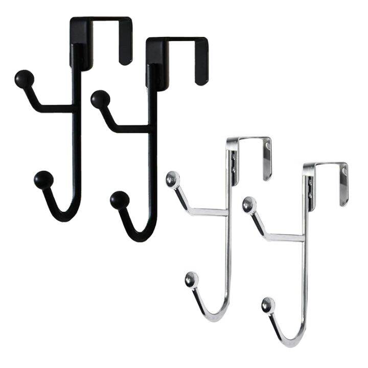 2-pack-over-the-door-hooks-hanger-sturdy-metal-double-hook-hanger-for-hanging-coats-hats-robes-towels