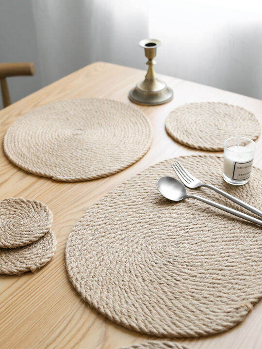 japanese-style-linen-woven-heat-insulation-pad-household-anti-scalding-placemat-table-mat-coaster