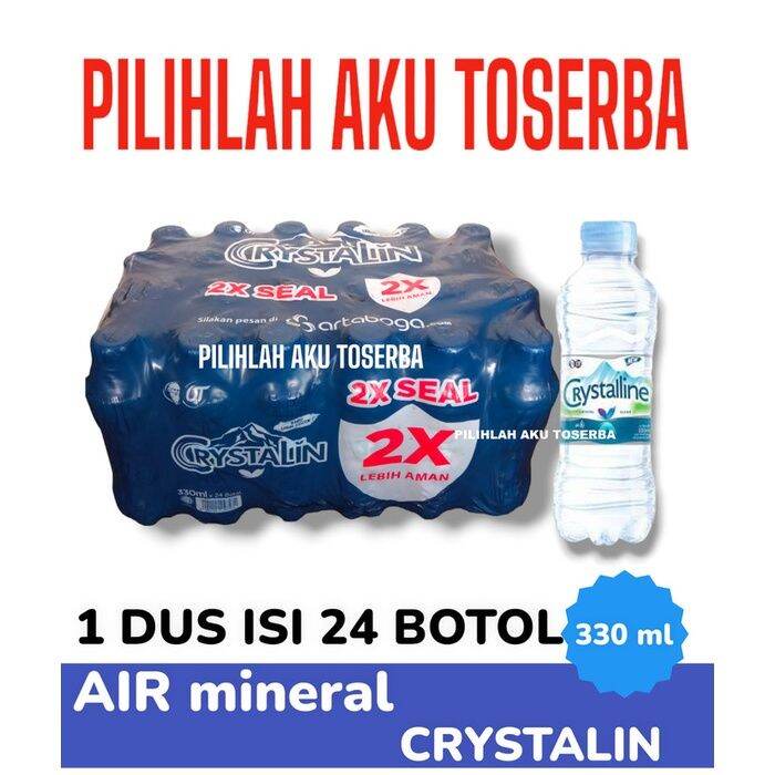 CRYSTALIN Air Mineral Botol Mini Pet 330 Ml - ( 1 DUS ISI 24 Botol ...