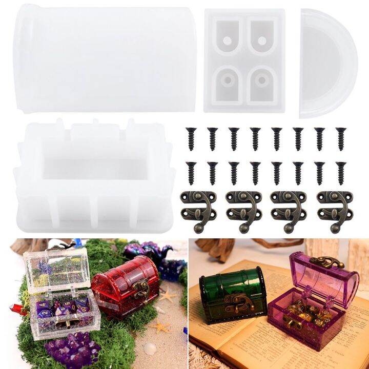 Storage Box Resin Mold Jewelry Dice Storage Box Treasure Chest