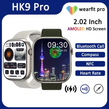 2024 HK9 Pro MAX Smart Watch 9 Mens Women AMOLED HD Screen Heart Rate Blood  Pres