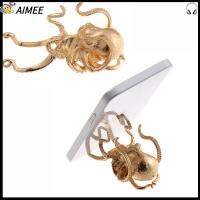 AIMEE สร้างสรรค์ เครื่องประดับ โต๊ะ ขายึดโทรศัพท์ Octopus โต๊ะ ขาตั้งโทรศัพท์มือถือ Octopus ที่วางโทรศัพท์โลหะ