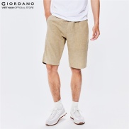 GIORDANO Quần Linen Shorts Nam Lưng Thun Nút Cài 01101207