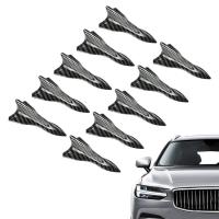 Carbon Fiber Shark Fin 10pcs Sun Protection Shark Fin Antenna Car Styling Tools Multifunctional Decorative Car Roof Antenna Black Car Antenna Fin Decor for Car Roof Modification superbly