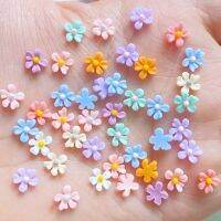 【CC】❡  100Pcs New 6mm Resin Figurine Crafts Flatback Ornament Jewelry Making Hairwear Accessories