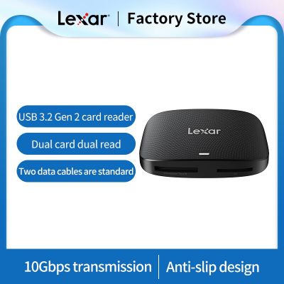 Lexar การ์ด CFE เครื่องอ่านการ์ดแบบ2-In-1ของแท้ Cfexpress Type B/sd พร้อม USB-C/A 2การ์ดความจำข้อมูล RW520U เครื่องอ่านการ์ดมืออาชีพ