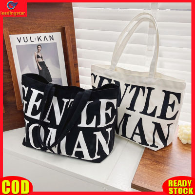 LeadingStar RC Authentic Fashion Letter Printing Tote Bag Large Capacity Casual Canvas Shoulder Bag For Shopping
