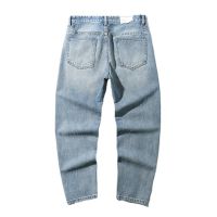 2023 Japanese Four Seasons Casual Fashion Loose Straight Leg Wide Leg Dad Pants Fashion Label Light Retro Mens Jeans