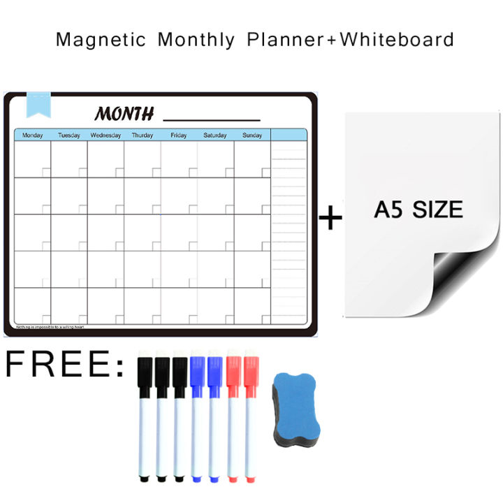 magnetic-weekly-monthly-planner-calendar-soft-white-board-dry-erase-pen-magnet-fridge-stickers-memo-message-drawing-wall-board
