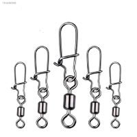 ✟ 50PCS Pike Fishing Accessories Connector Pin Bearing Rolling Swivel Stainless Steel Snap Fishhook Lure Swivels Tackle