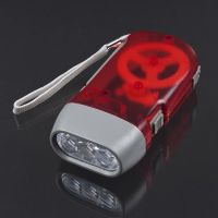 3 LED Hand Pressing Dynamo Crank Power Wind Up Flashlight Torch Light Press Camping Lamp for Outdoor Home