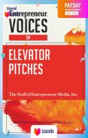 หนังสืออังกฤษใหม่ล่าสุด Entrepreneur Voices on Elevator Pitches (Entrepreneur Voices) [Paperback]