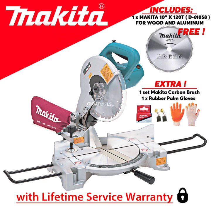 Makita LS1040 Compound Miter Saw (1650W) with FREE Makita D-61058 TCT for  Wood Aluminum (10