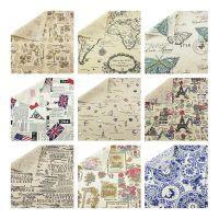 【LZ】 Map of the Word Canvas Linen Fabric TERAMILA Home Textile Tela Metro Sewing Material Tissu Tablecloth Pillow Curtain Cushion