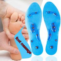 Lymphvitic Magnetic Therapy Massage Insoles Weight Loss Acupressure Promote Blood Circulation Transparent Shoe Sole Pads Shoes Accessories