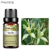 【CW】 PHATOIL 10ml Vanilla Eessential Oil for Perfume Candles Making Spa Massage Humidifier Sandalwood Black Pepper Ginger Tea Tree