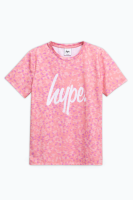 HYPE GIRLS MINI PASTEL PINK ANIMAL SCRIPT T-SHIRT