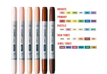 1 Skin Color Marker Tones Set Art Markers Pen Artist Dual Headed Alcohol  Based Manga Brush