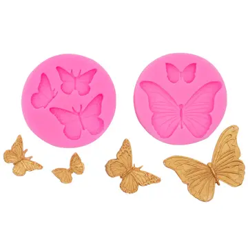 1pc Butterfly Molds Silicone Mini Butterfly Fondant Mold Butterfly  Chocolate Candy Mold for Cupcake,Sugar Crafts,DIY Polymer Clay and Cake  Decorating (butterfly)